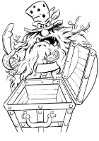 A coloring page of the muppets
